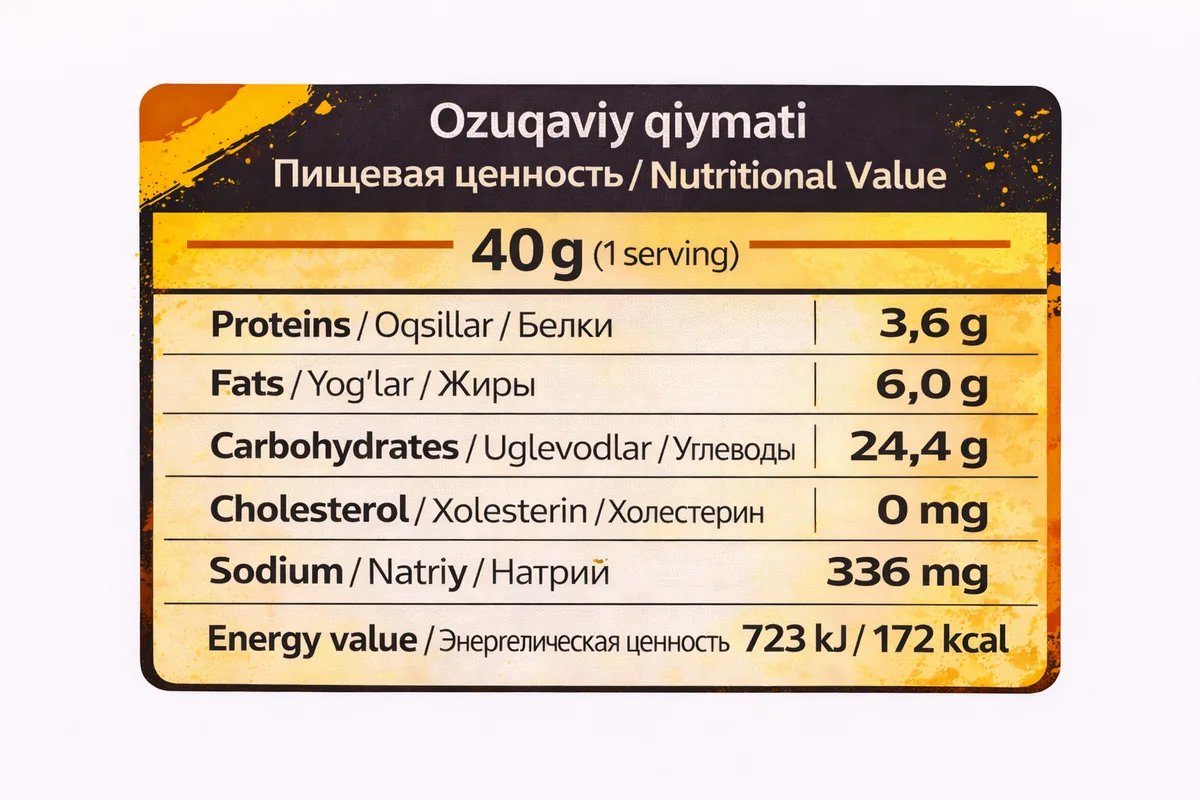 Barbecue — Nutrition Facts